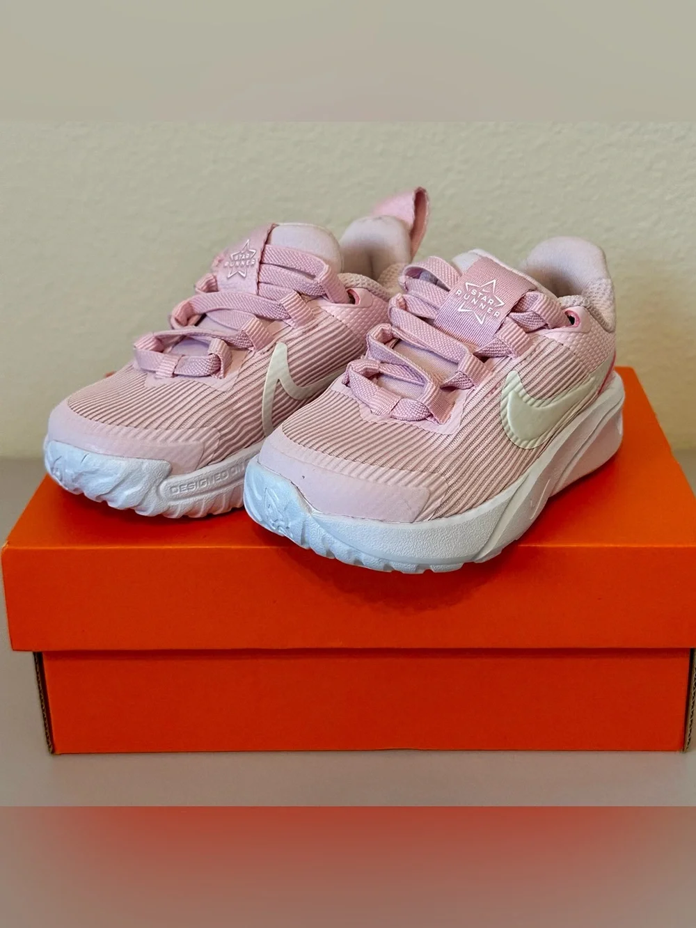 Nike Star Runner 4 Toddler Girls Shoes 5c Pink Foam Summit White